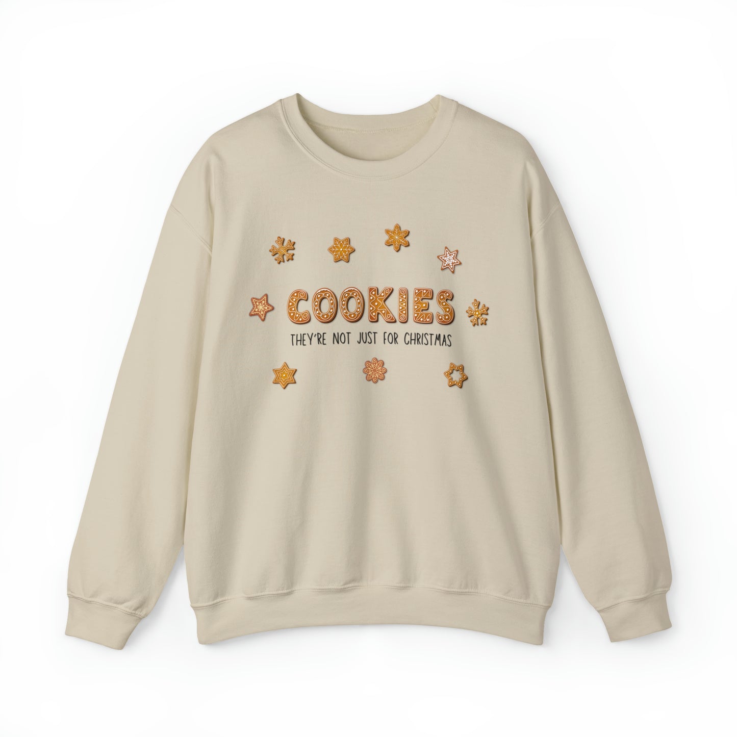 “Cookies: They're Not Just for Christmas” Gildan 18000 Unisex Heavy Blend™ Crewneck Sweatshirt