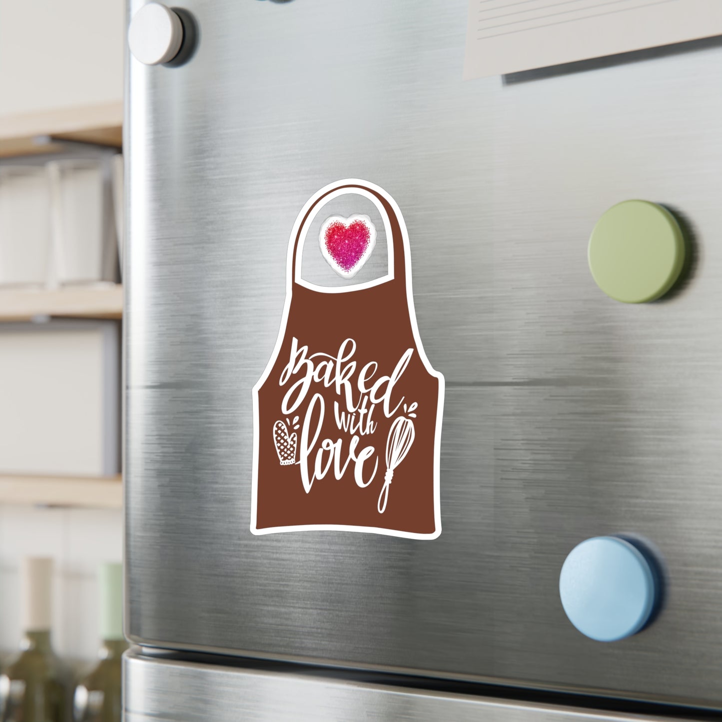 “Baked With Love” Apron image - Kiss-Cut Vinyl Decal