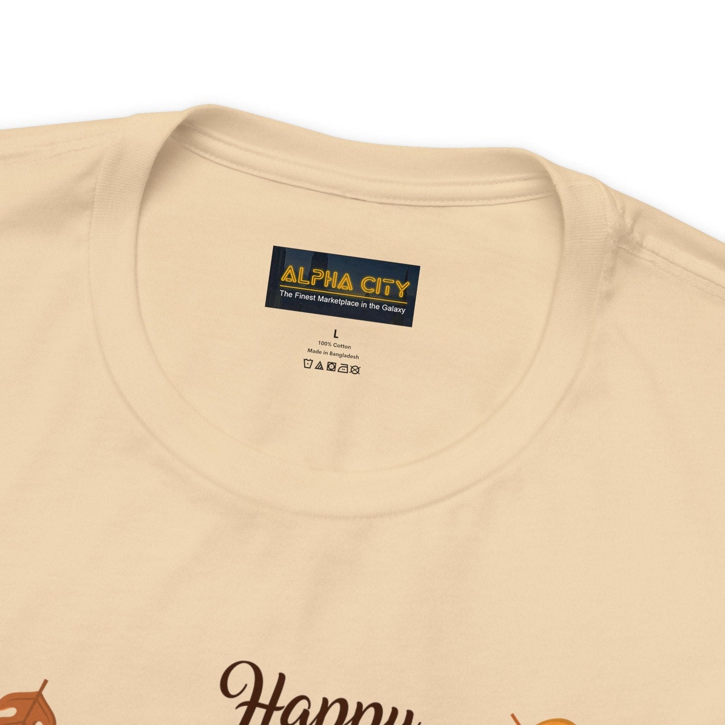 Happy Thanksgiving: “Happy Thanksgiving” w/Cheerful Turkey Design T-Shirt