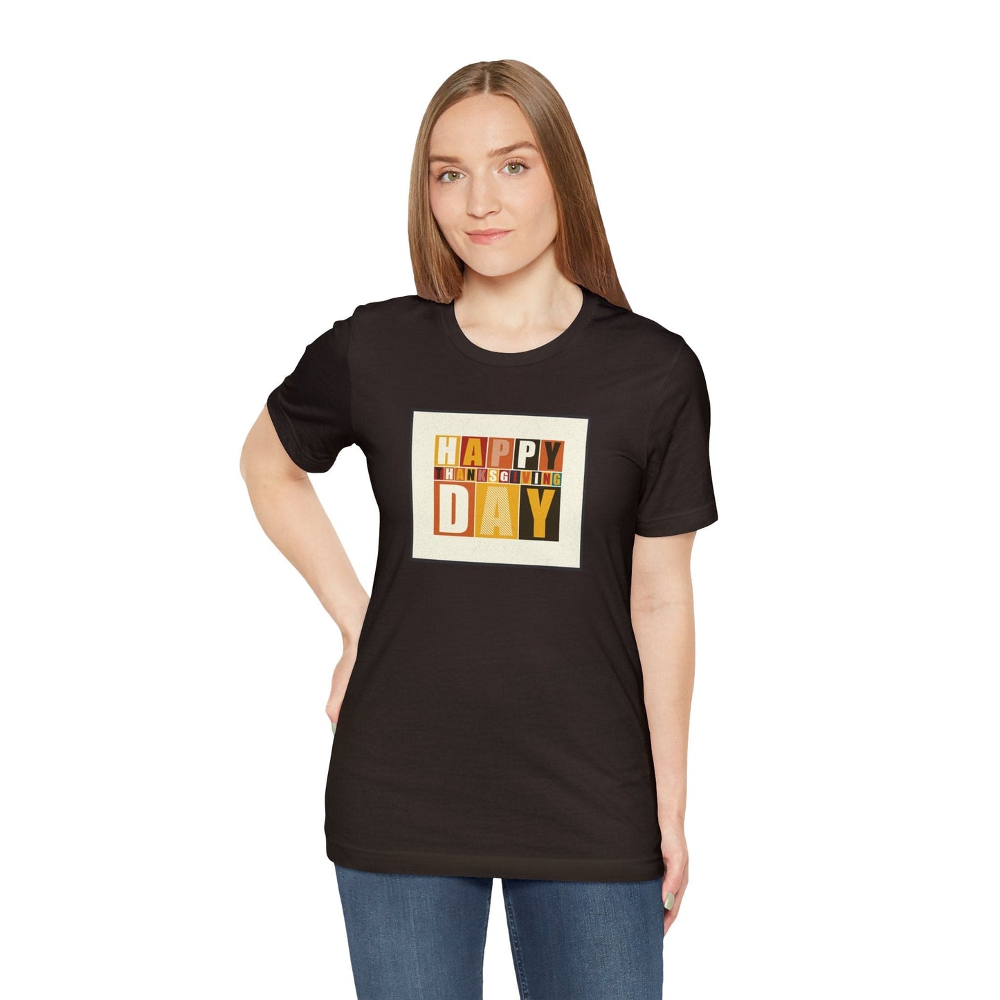 Happy Thanksgiving: "Happy Thanksgiving Day" Artsy Design T-Shirt