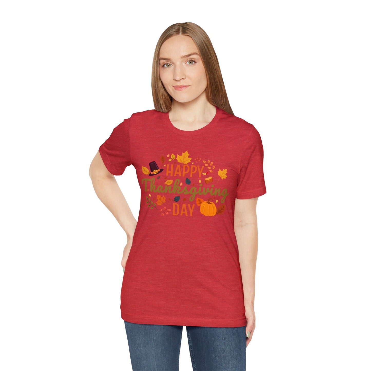 Happy Thanksgiving: “Happy Thanksgiving Day” w/Potpourri Design T-Shirt
