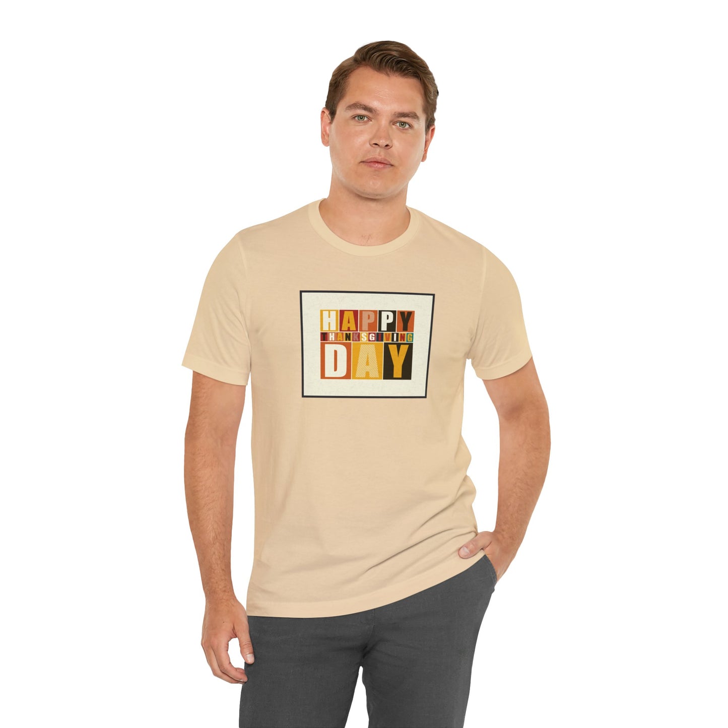 Happy Thanksgiving: "Happy Thanksgiving Day" Artsy Design T-Shirt