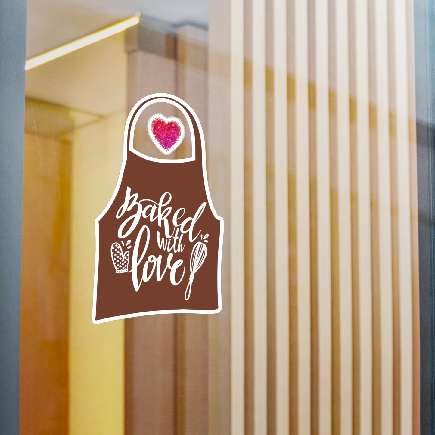 “Baked With Love” Apron image - Kiss-Cut Vinyl Decal