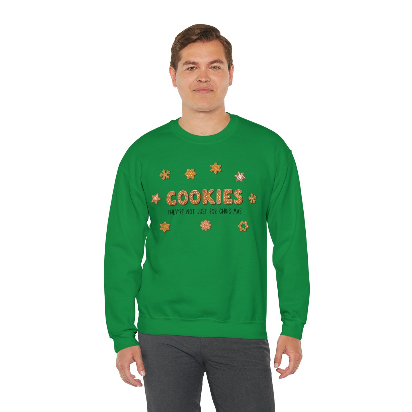 “Cookies: They're Not Just for Christmas” Gildan 18000 Unisex Heavy Blend™ Crewneck Sweatshirt