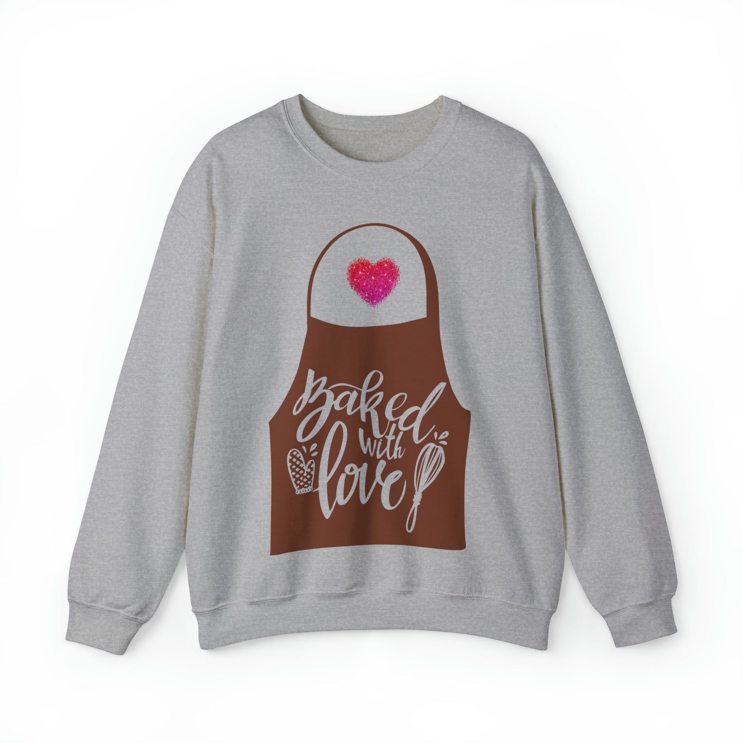 “Baked With Love” Apron image - Gildan 18000 Unisex Heavy Blend™ Crewneck Sweatshirt