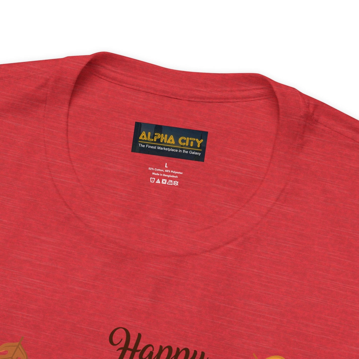 Happy Thanksgiving: “Happy Thanksgiving” w/Cheerful Turkey Design T-Shirt