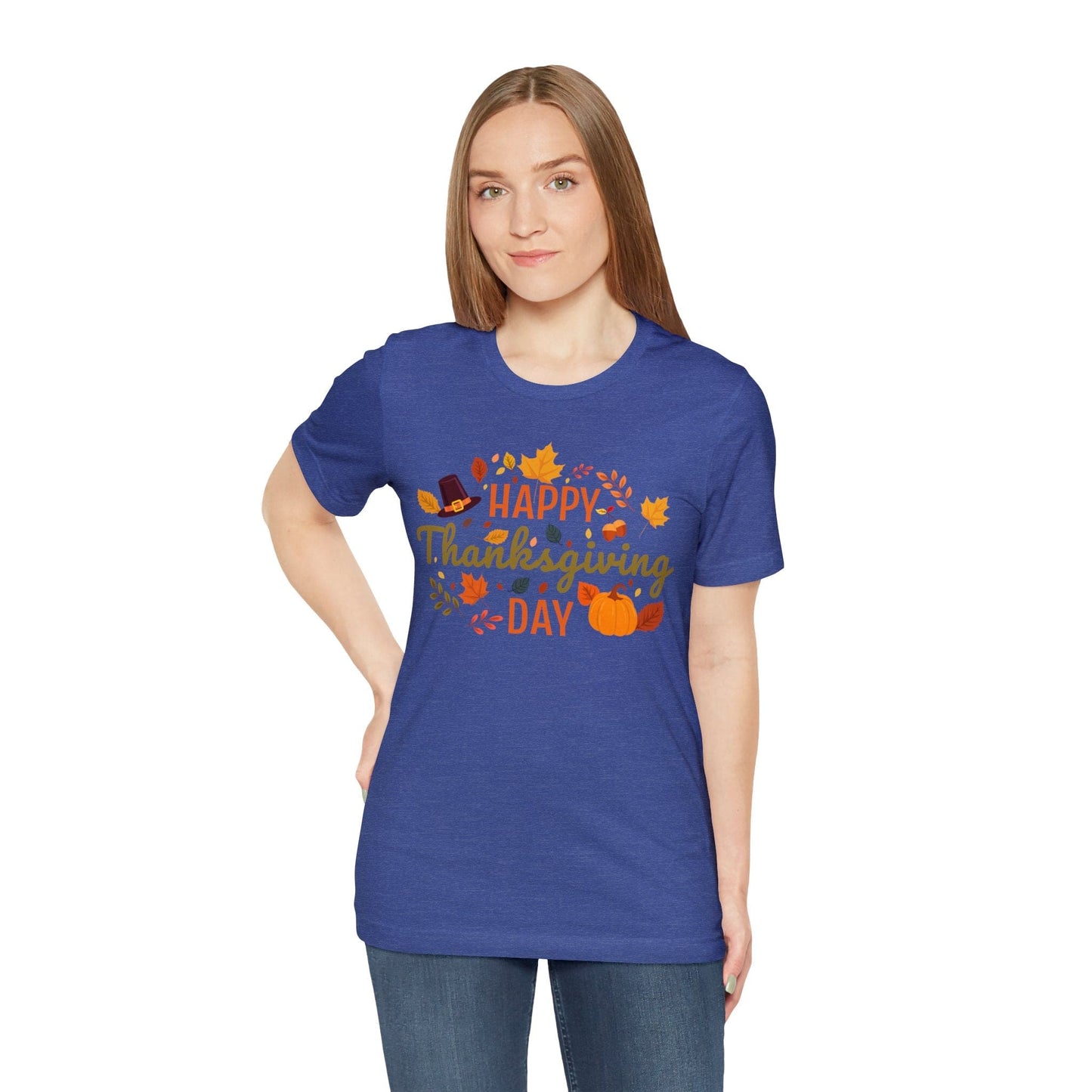 Happy Thanksgiving: “Happy Thanksgiving Day” w/Potpourri Design T-Shirt