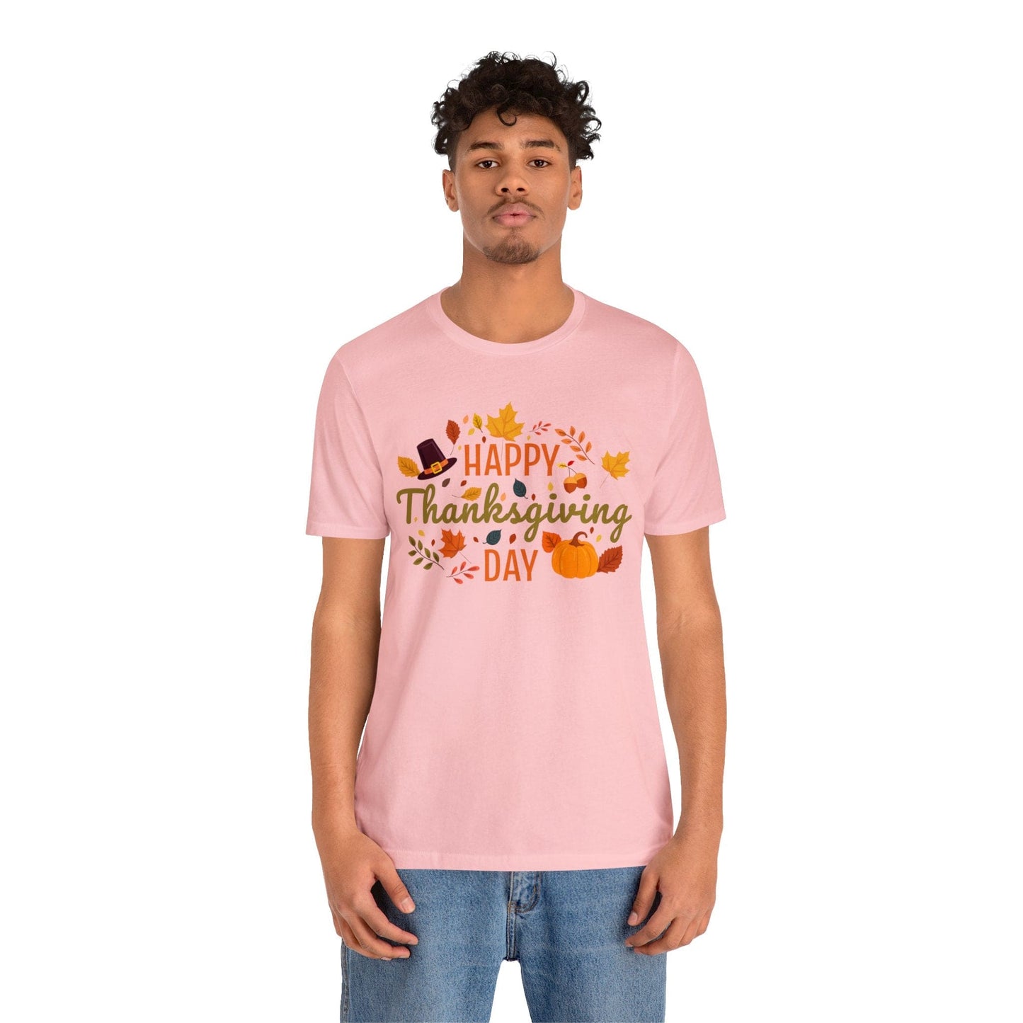 Happy Thanksgiving: “Happy Thanksgiving Day” w/Potpourri Design T-Shirt
