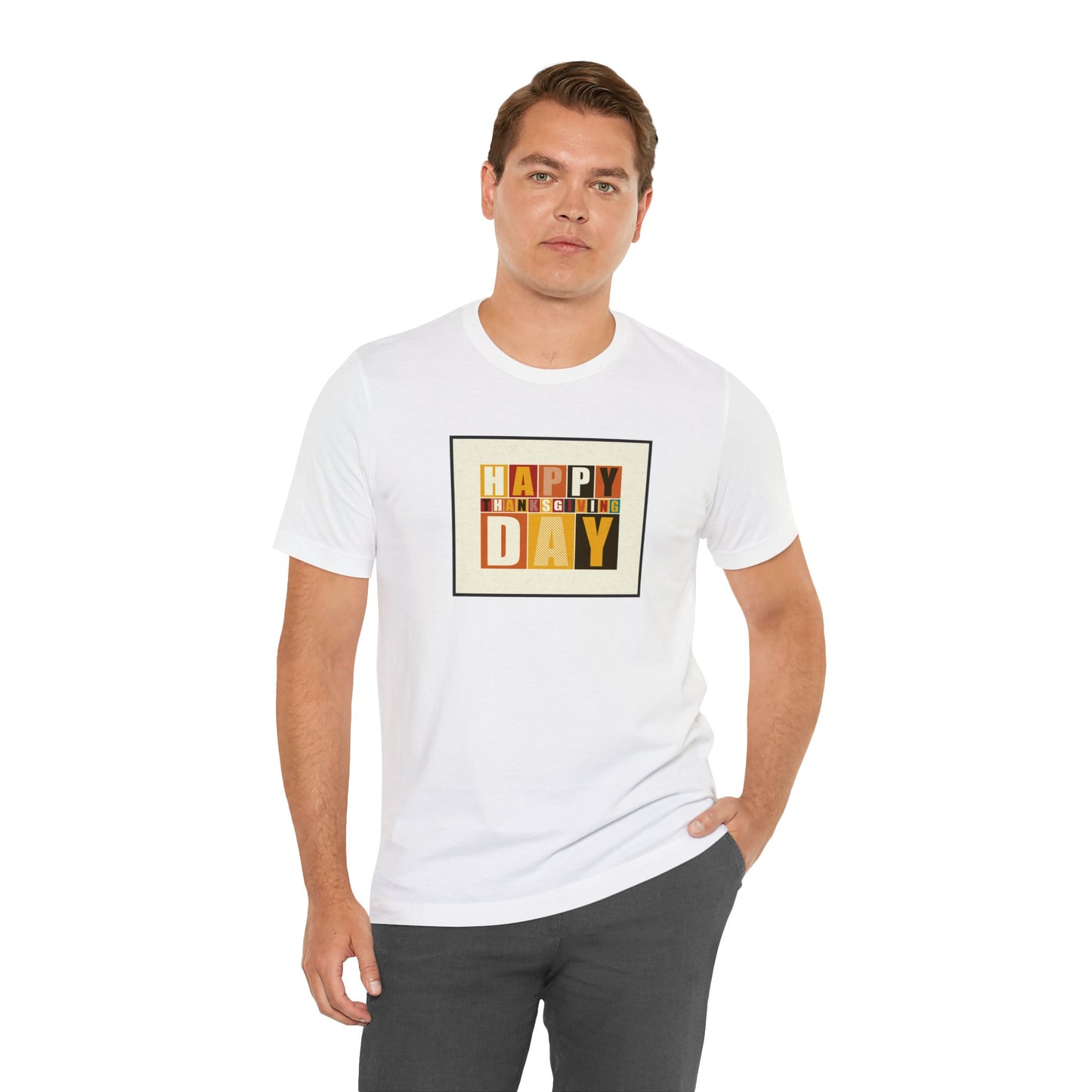 Happy Thanksgiving: "Happy Thanksgiving Day" Artsy Design T-Shirt