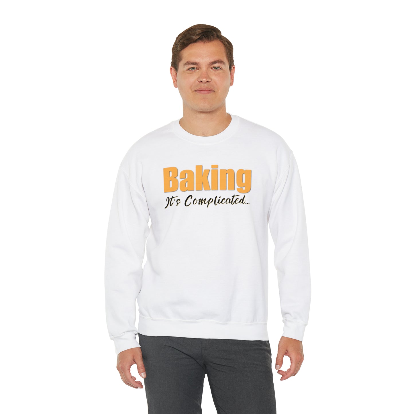 “Baking: It's Complicated...” Gildan 18000 Unisex Heavy Blend™ Crewneck Sweatshirt