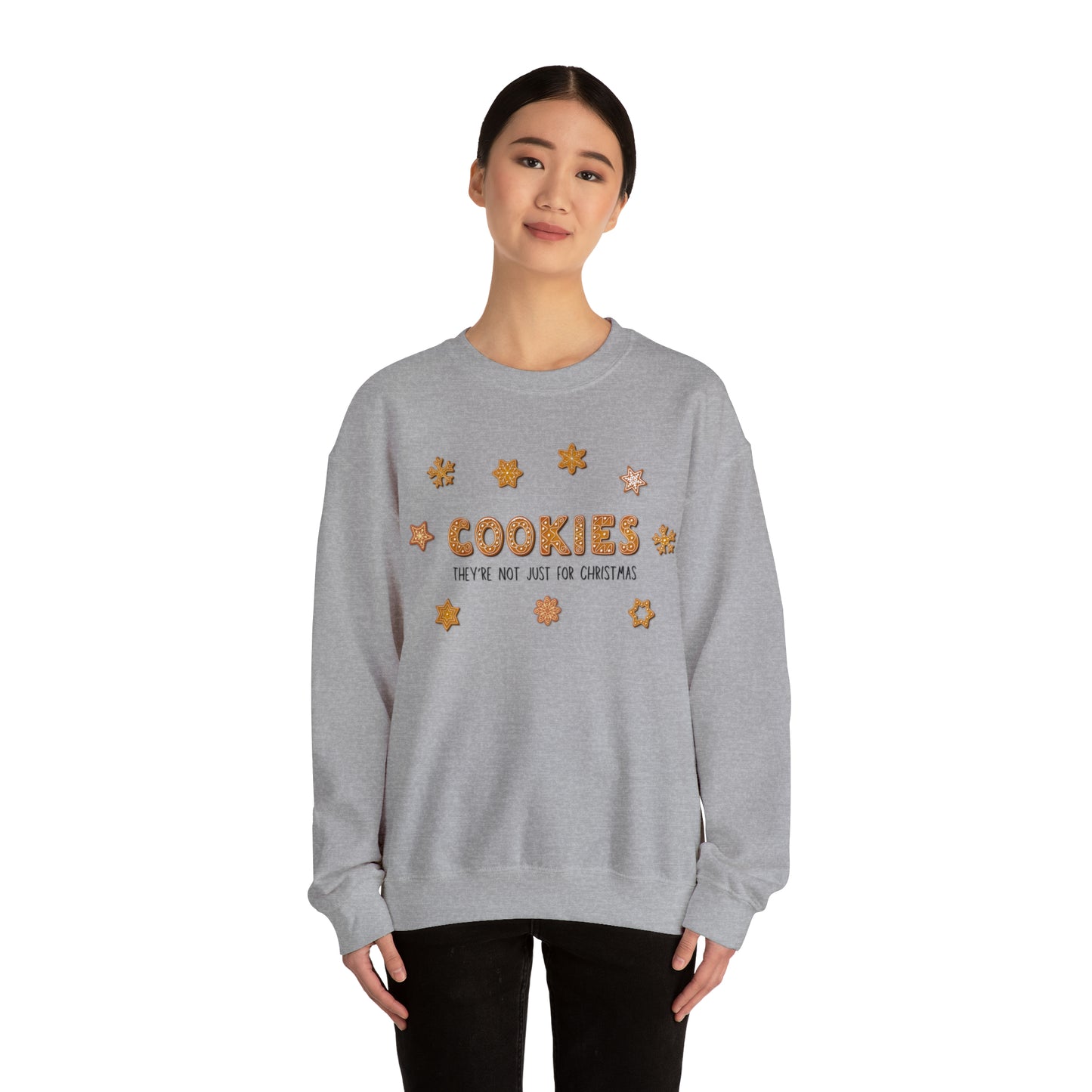 “Cookies: They're Not Just for Christmas” Gildan 18000 Unisex Heavy Blend™ Crewneck Sweatshirt
