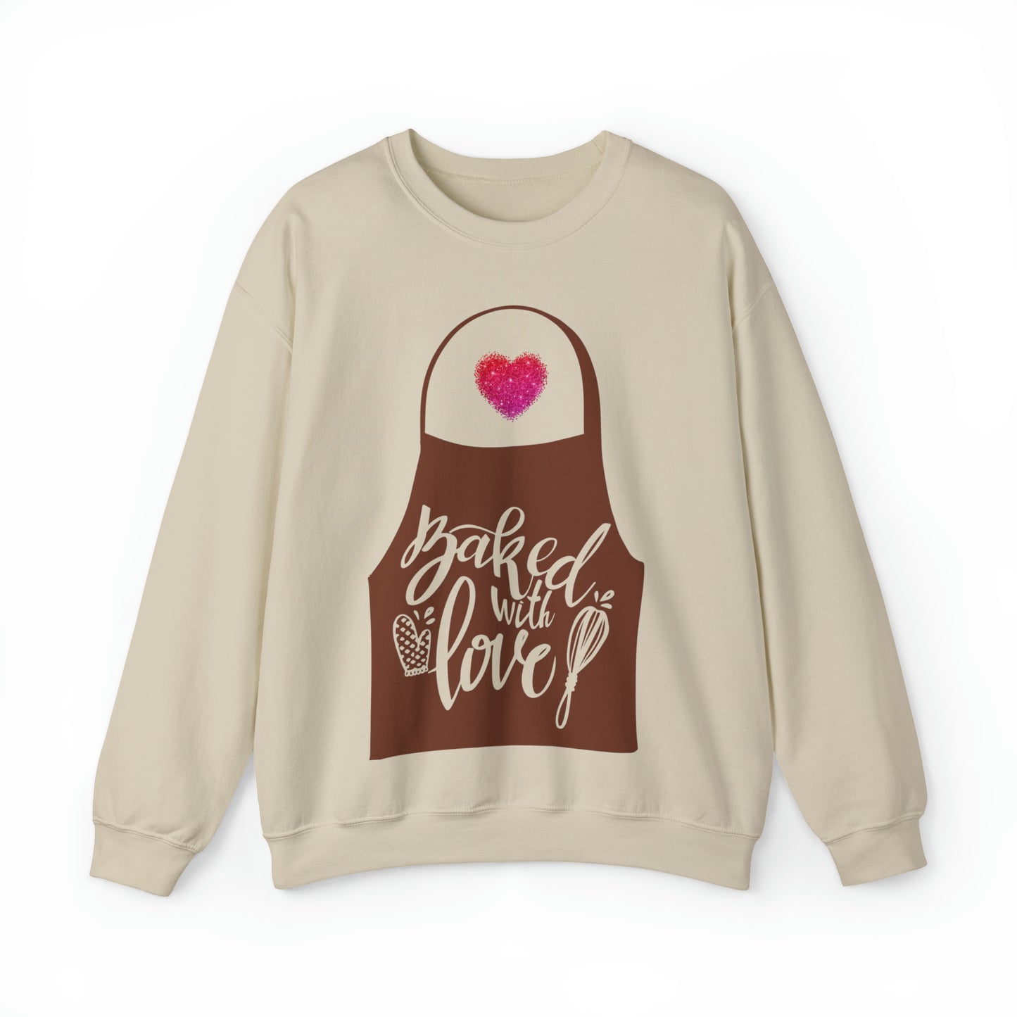 “Baked With Love” Apron image - Gildan 18000 Unisex Heavy Blend™ Crewneck Sweatshirt