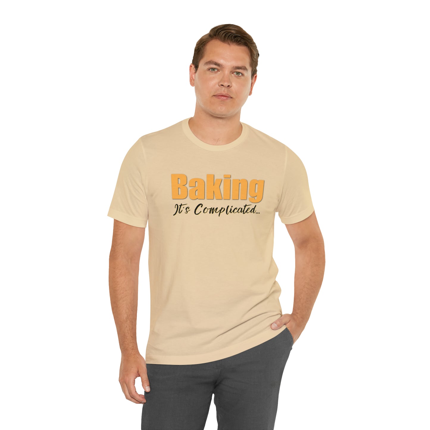 “Baking: It's Complicated...” Bella + Canvas 3001 Unisex Jersey Short Sleeve Tee