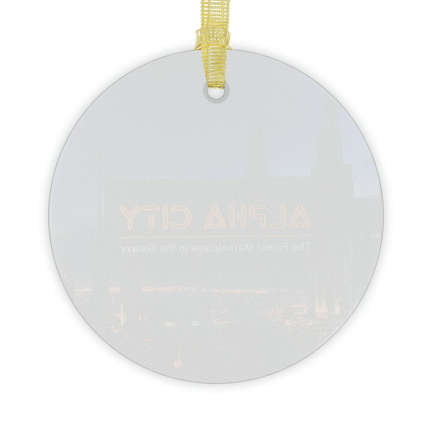 Alpha City Marketplace Glass Ornament