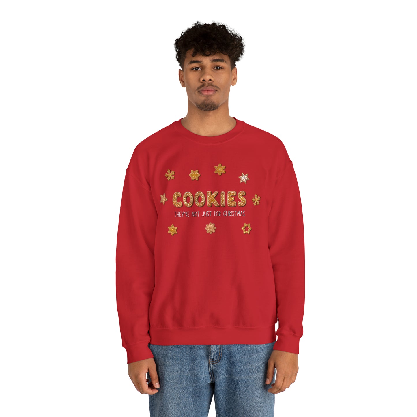 “Cookies: They're Not Just for Christmas” Gildan 18000 Unisex Heavy Blend™ Crewneck Sweatshirt