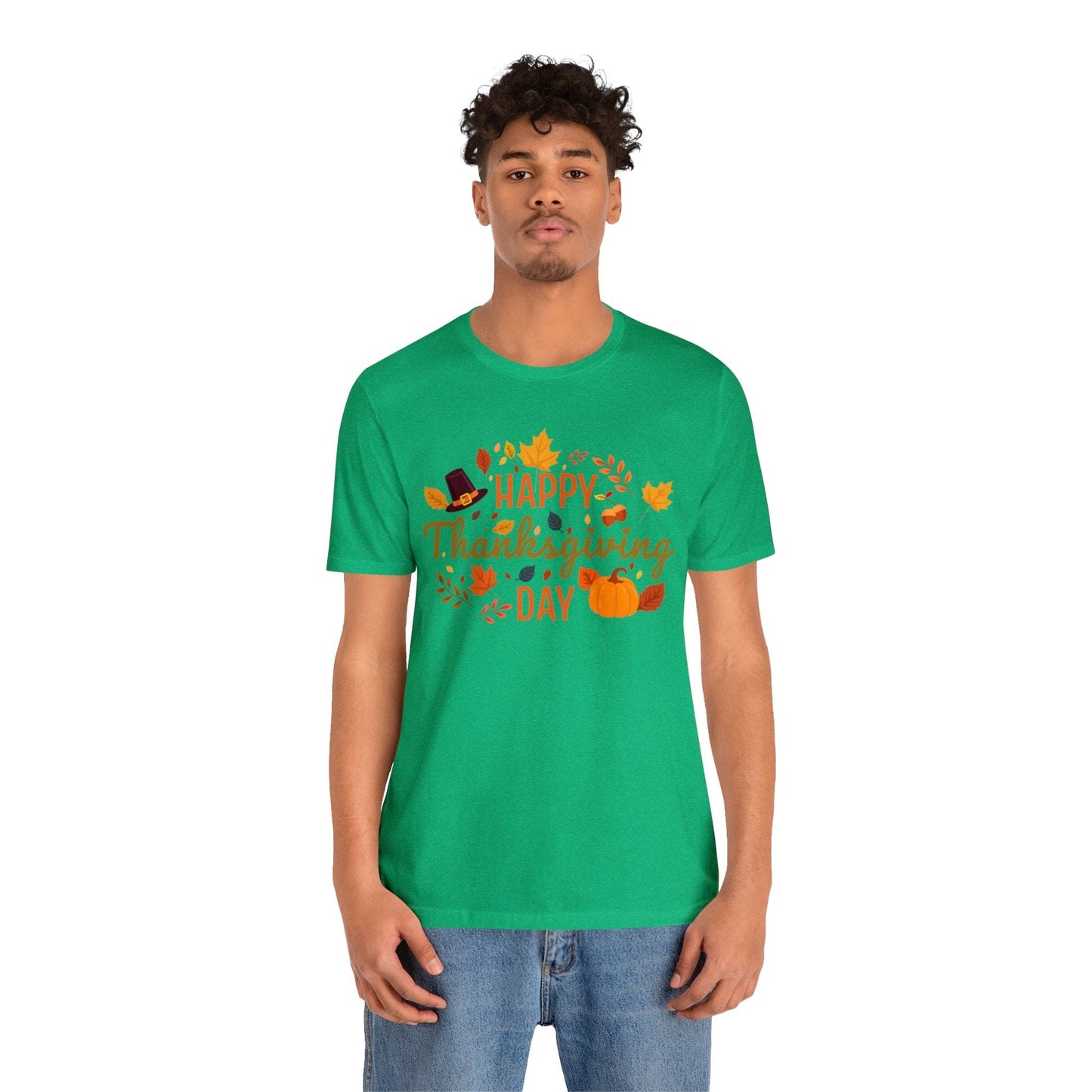 Happy Thanksgiving: “Happy Thanksgiving Day” w/Potpourri Design T-Shirt