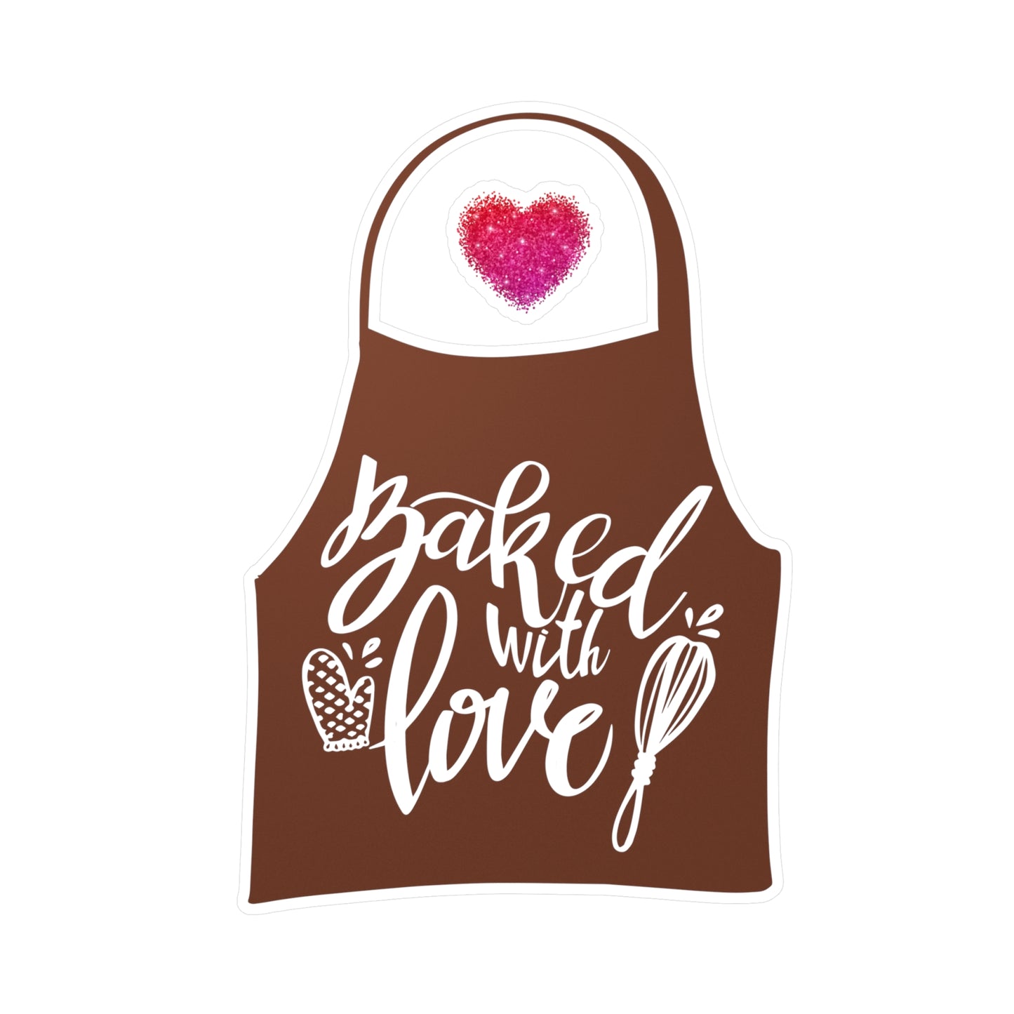 “Baked With Love” Apron image - Kiss-Cut Vinyl Decal