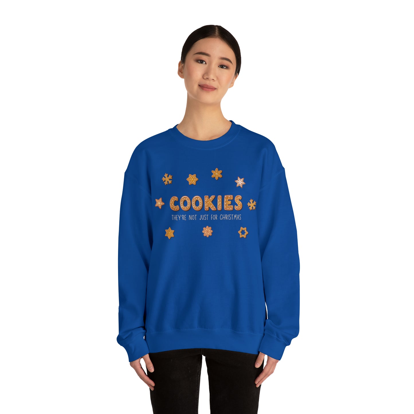 “Cookies: They're Not Just for Christmas” Gildan 18000 Unisex Heavy Blend™ Crewneck Sweatshirt