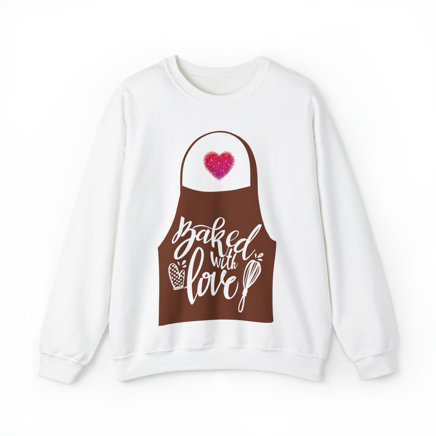 “Baked With Love” Apron image - Gildan 18000 Unisex Heavy Blend™ Crewneck Sweatshirt