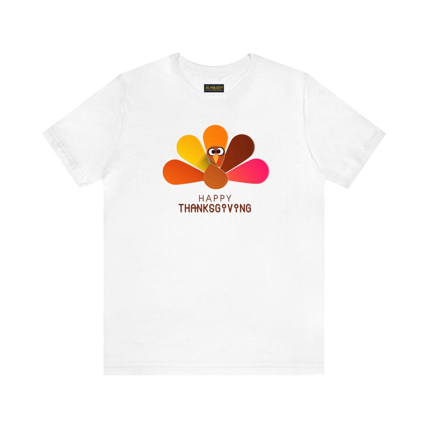 Happy Thanksgiving: “Happy Thanksgiving” Peacock-Style Turkey T-Shirt