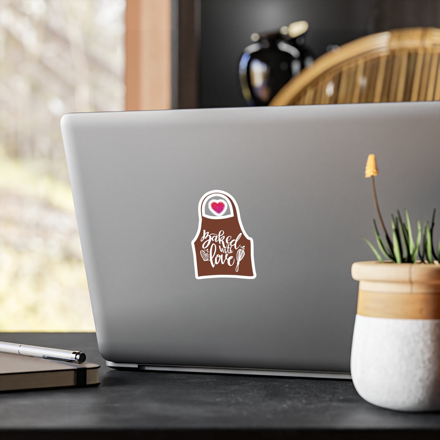 “Baked With Love” Apron image - Kiss-Cut Vinyl Decal