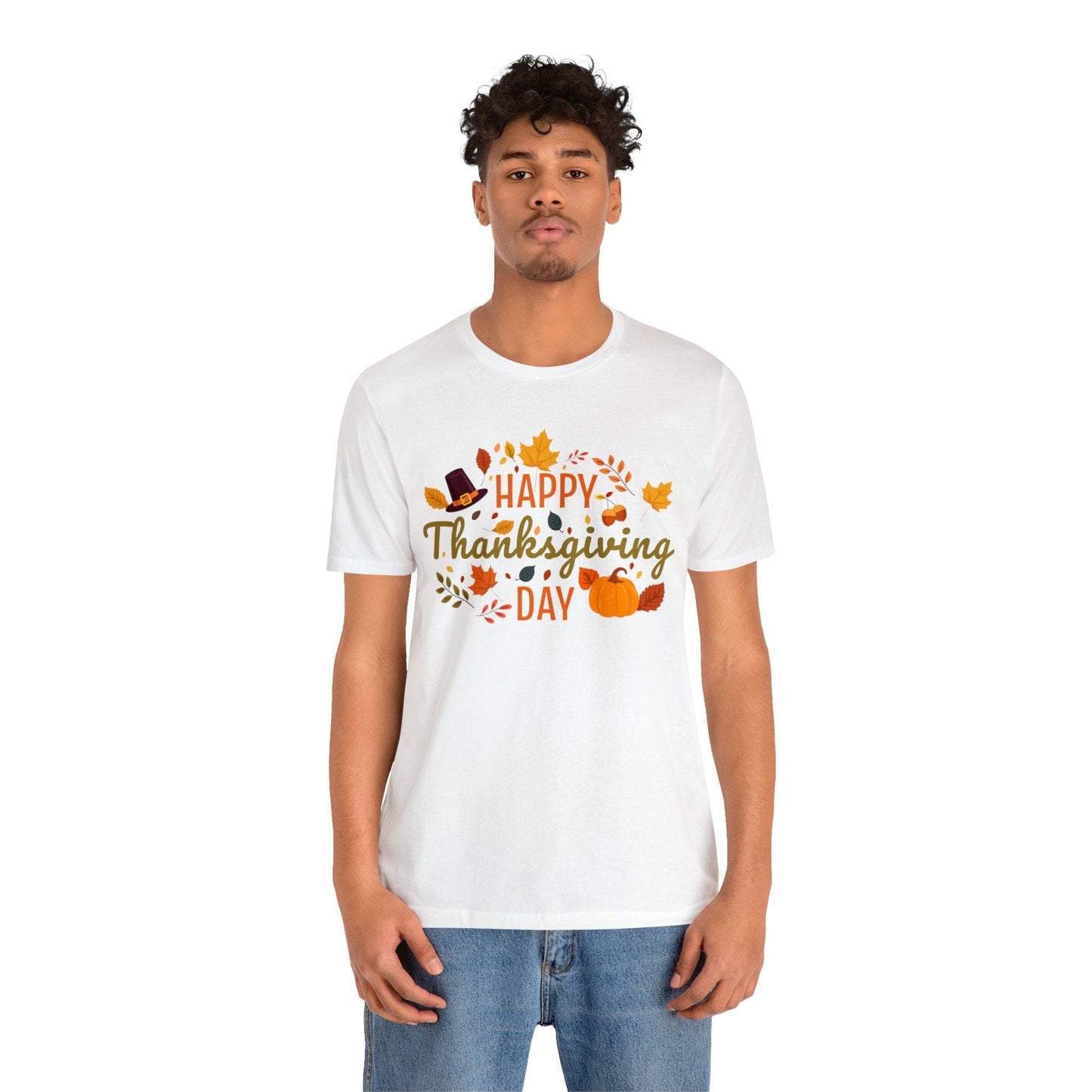 Happy Thanksgiving: “Happy Thanksgiving Day” w/Potpourri Design T-Shirt