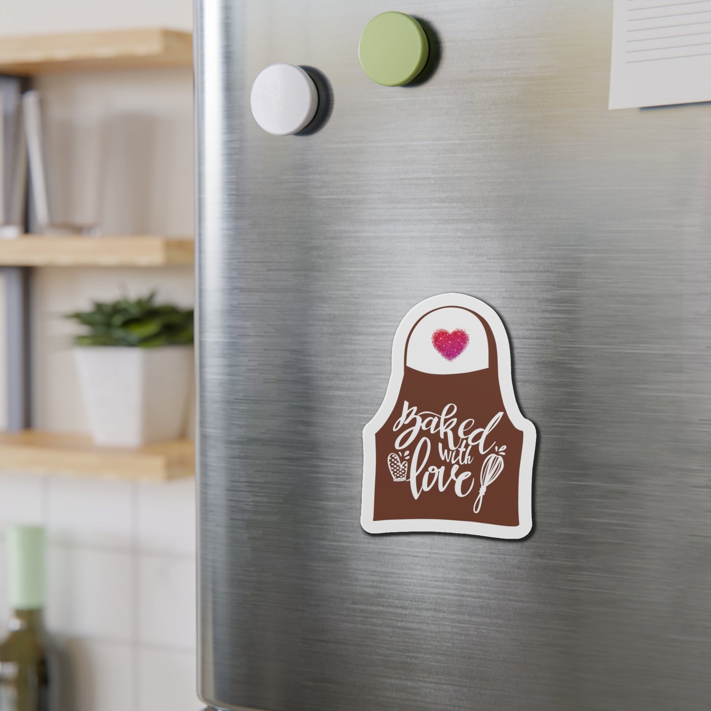 “Baked With Love” Apron image - Die-Cut Magnets