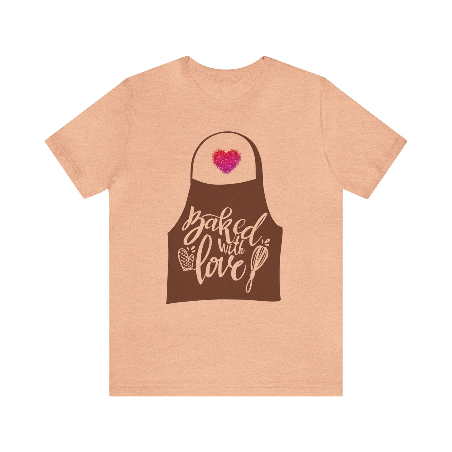 “Baked With Love” Apron image - Bella + Canvas 3001 Unisex Jersey Short Sleeve Tee