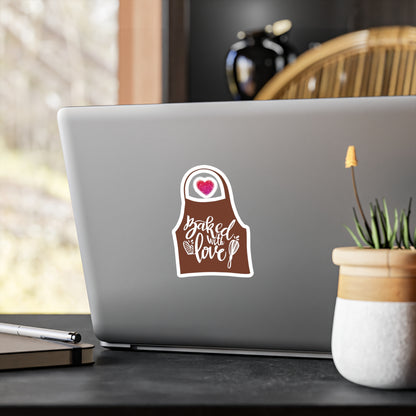 “Baked With Love” Apron image - Kiss-Cut Vinyl Decal