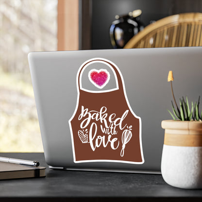“Baked With Love” Apron image - Kiss-Cut Vinyl Decal