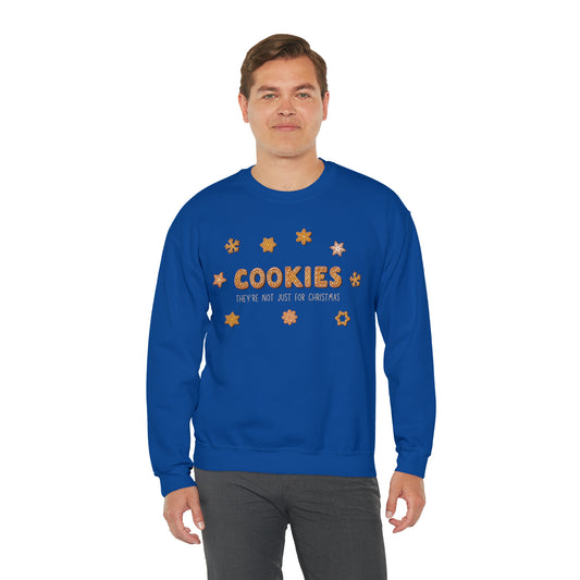 “Cookies: They're Not Just for Christmas” Gildan 18000 Unisex Heavy Blend™ Crewneck Sweatshirt