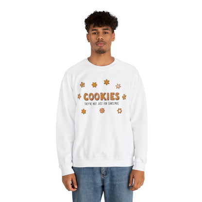 “Cookies: They're Not Just for Christmas” Gildan 18000 Unisex Heavy Blend™ Crewneck Sweatshirt