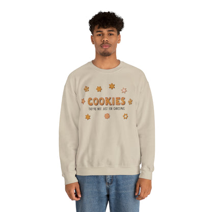 “Cookies: They're Not Just for Christmas” Gildan 18000 Unisex Heavy Blend™ Crewneck Sweatshirt