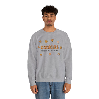 “Cookies: They're Not Just for Christmas” Gildan 18000 Unisex Heavy Blend™ Crewneck Sweatshirt