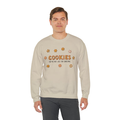 “Cookies: They're Not Just for Christmas” Gildan 18000 Unisex Heavy Blend™ Crewneck Sweatshirt