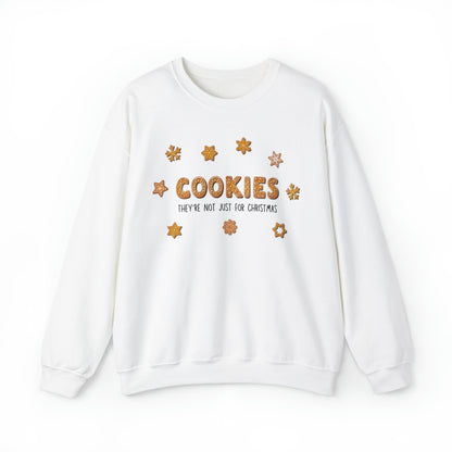 “Cookies: They're Not Just for Christmas” Gildan 18000 Unisex Heavy Blend™ Crewneck Sweatshirt