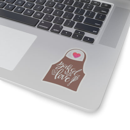 “Baked With Love” Apron image - Kiss-Cut Stickers