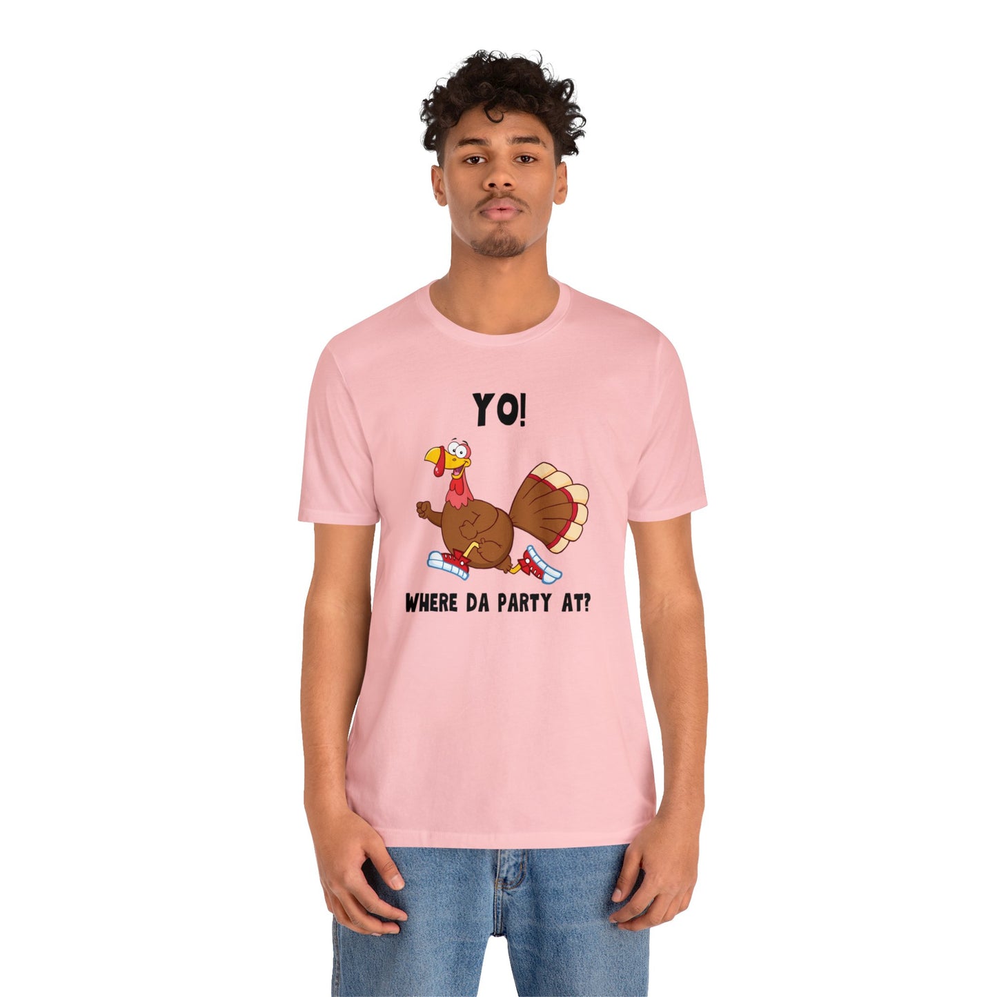 Jerky Turkey: “Yo! Where Da Party At?” Thanksgiving Novelty T-Shirt