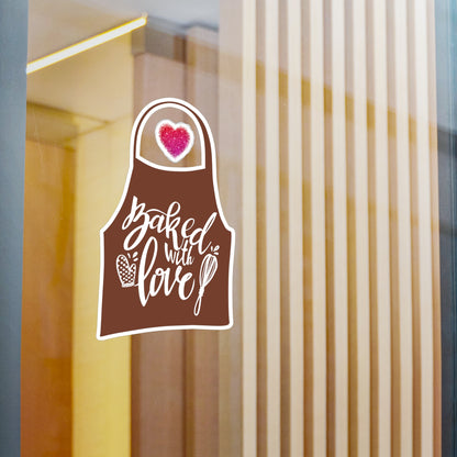 “Baked With Love” Apron image - Kiss-Cut Vinyl Decal