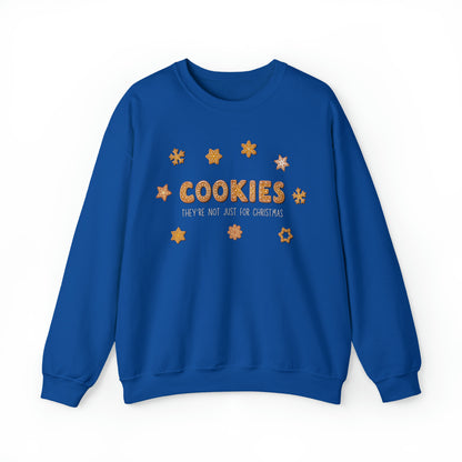 “Cookies: They're Not Just for Christmas” Gildan 18000 Unisex Heavy Blend™ Crewneck Sweatshirt