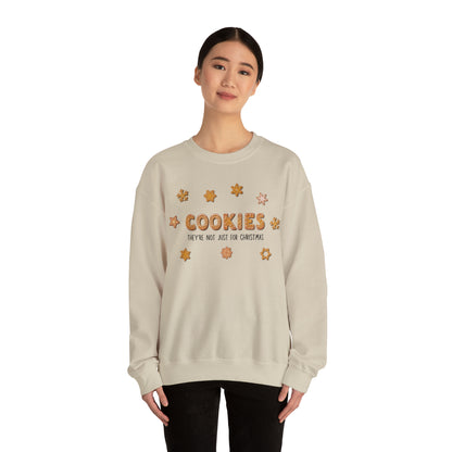 “Cookies: They're Not Just for Christmas” Gildan 18000 Unisex Heavy Blend™ Crewneck Sweatshirt