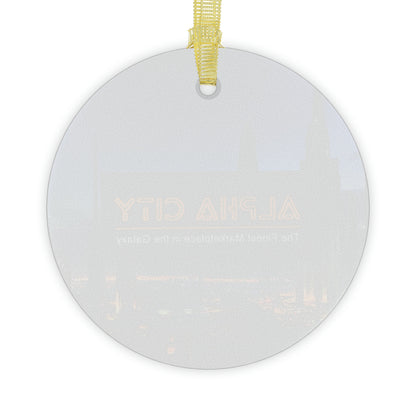 Alpha City Marketplace Glass Ornament
