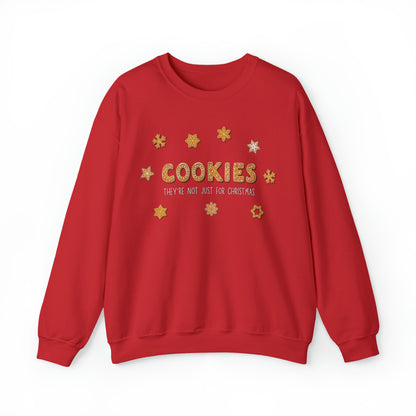“Cookies: They're Not Just for Christmas” Gildan 18000 Unisex Heavy Blend™ Crewneck Sweatshirt